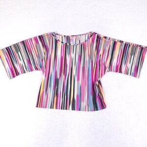 Willow + Root Abstract Ikat Batwing‎ Top S Multicolor